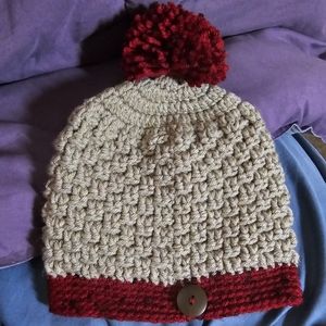 Handmade Crochet Child Hat with pom-pom